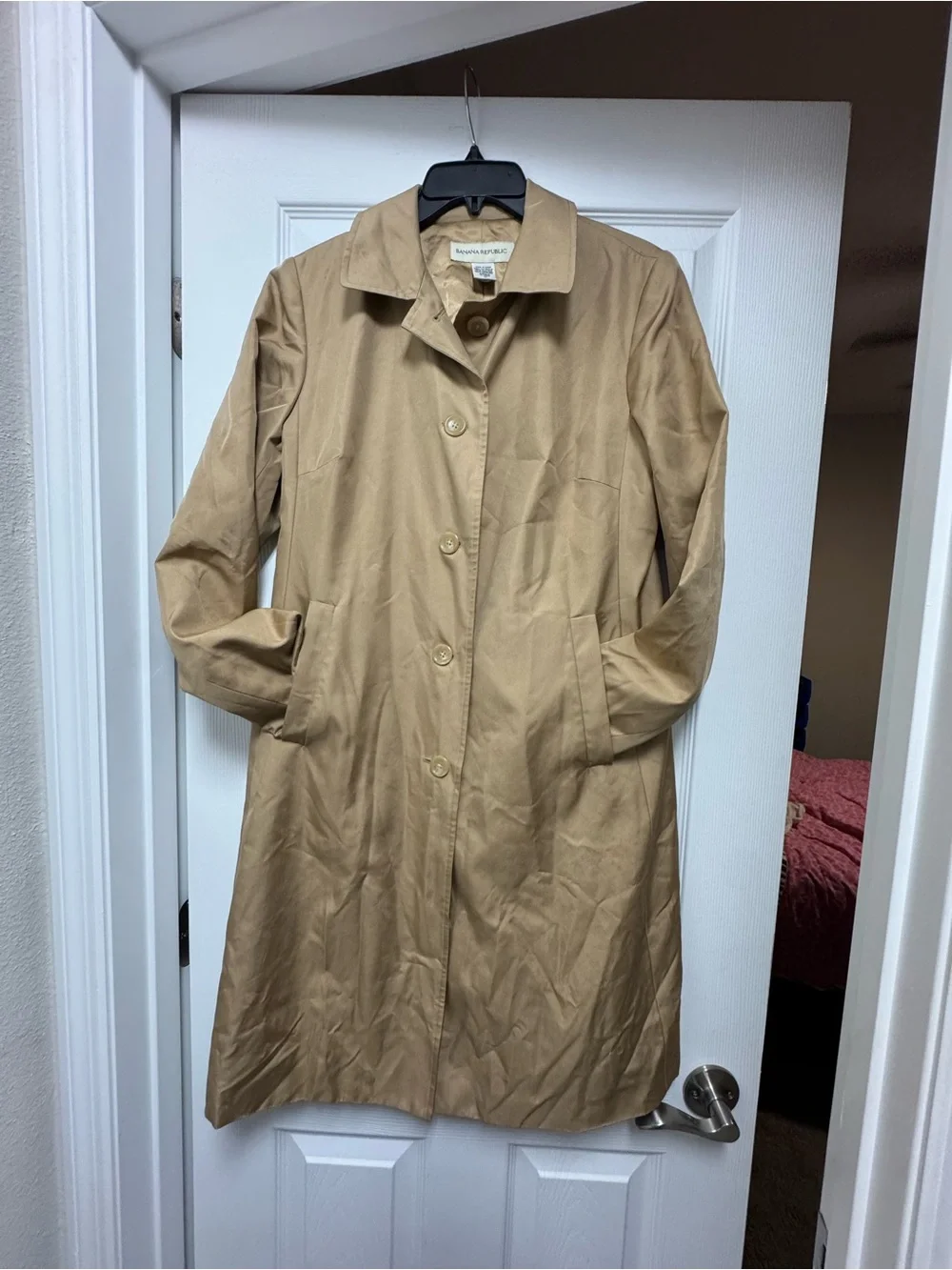 Banana Republic SILK Single-Breasted Trench Coat